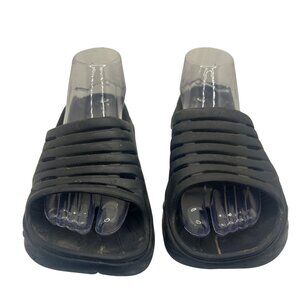 Hoka One One Ora Recovery Slide Sandals Black Mens Size 9 Rubber Slip-On Comfort